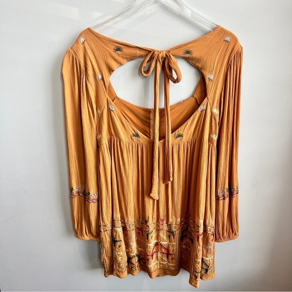 Free People Rhiannon Embroidered Mini Dress Long Sleeve - Picture 5 of 9